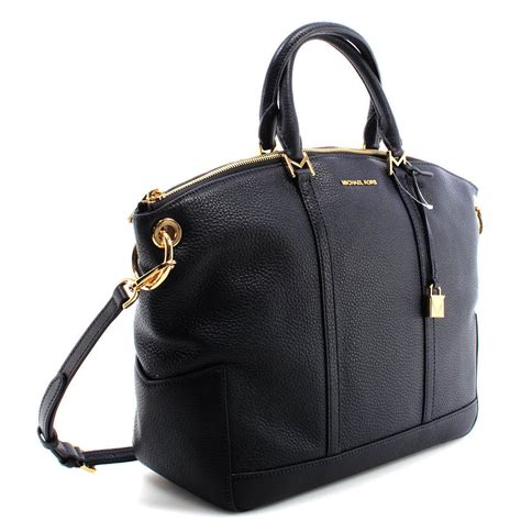 michael kors beckett satchel black|Michael Kors black purse small.